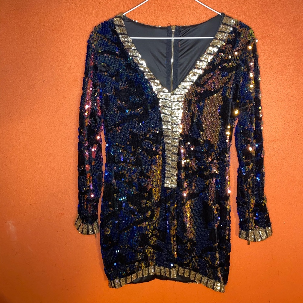 Blue Sequin Dress